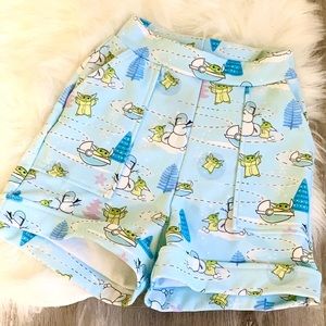 BlackMilk Mandalorian baby Yoda high waisted short